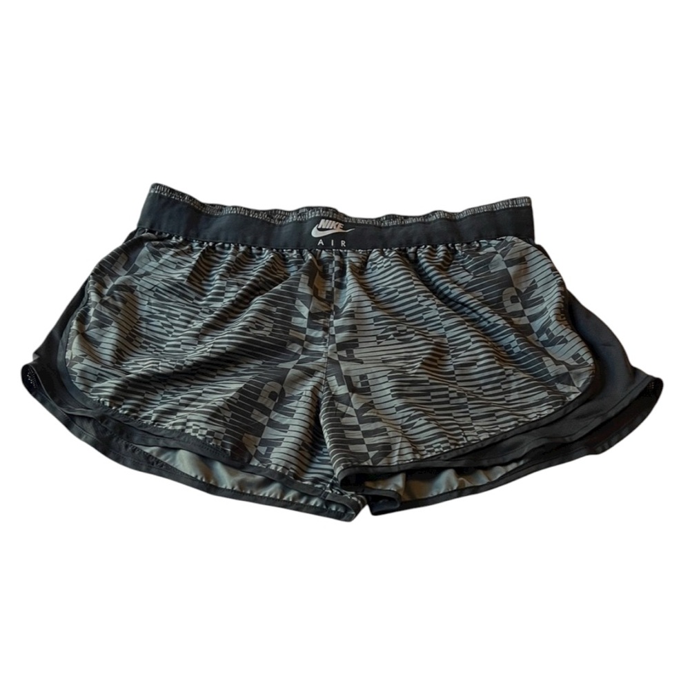 Nike Women's Black and Gray Air Tempo Running Shorts Sz 2XL Athletic EUC Sporty